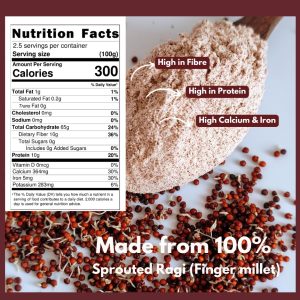 NIHKAN Sprouted Finger Millet (Ragi) Flour